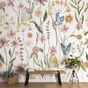 Papel pintado Pradera de primavera con mariposas - Papel pintado floral - UN Designs