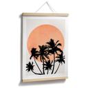 Póster palmeras frente al sol naranja - Kubistika