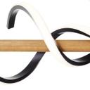 Deckenleuchte Alex, braun, 80 x 20,5 cm, Holz LED-Deckenleuchte, dimmbar
