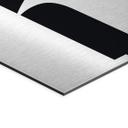 Geborsteld Alu-Dibond met goud-, zilver- & kopereffect - Hi - Typografie
