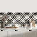 Azulejos Adhesivos Adornos geométricos en negro-beige - Treechild - lote de 12