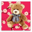 Canvasbillede, bamse