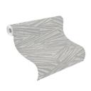 stribet tapet, non-woven tapet Sky Lounge sølvgrå metallic