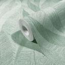 Non-woven tapet i kunstnerisk bølgelook og grøn bølge