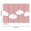 ikke-vævet tapet Skyerne himmel foto tapet Designwalls i pink og hvid 