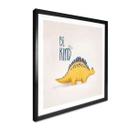 Póster Dino Be Kind - Estegosaurio - Tunaboylu - Cuadrado