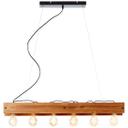 Holz Pendelleuchte Daniel, braun, 90 x 13,5 x 150 cm