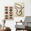 Cuadro de madera 1X Studio - Formas abstractas en tonos tierra