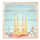 Cuadro de madera Rivers - Barcelona - 40x41,5 cm