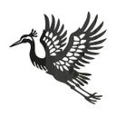 Decoración mural grulla - pájaro elegante - decoración acrílica