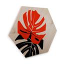 Hexagone - Placage bois de bouleau Kubistika - Duo de Monstera