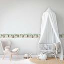 Tapet, non-woven Kids Walls hvid, grøn, brun
