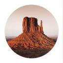Plakat klippeformation i Monument Valley - Hugonnard - Round