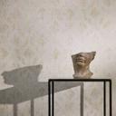 Ornamentalt tapet i beige guld - Ikke-vævet tapet med en blank struktur i et vintage-look