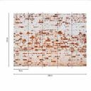 Brick IndustrialWall hvid orange - non-woven tapet Designwalls 2 - 2,55 x 3,5 m
