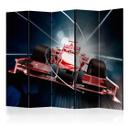 Screen room divider - Fart og dynamik i Formel 1 , 5-delt - 225x172 cm