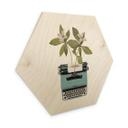 Hexagone - Bois Frida Floral Studio - Machine à écrire botanique
