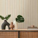 Papel pintado panel madera beige blanco no tejido moderno aspecto madera