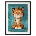 Póster para niños - Cachorro de tigre feliz - Magnusson