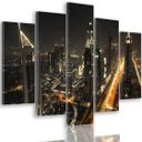 5 stykke lærredstryk, Dubai at Night City Panorama