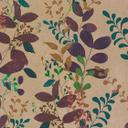 Papier peint intissé avec motifs de feuilles colorées sur fond beige