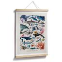 Póster Marrón - Fauna marina