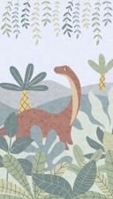 Dinosaurjunglen ser farverig ud - Ikke-vævet tapet til børneværelset 