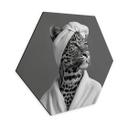 Sekskantet Billede Royale Spa time-out med leopard - Rahner - aluminium dibond