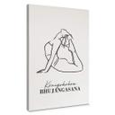 Lienzo Yoga - King Cobra Line Art