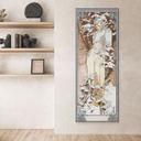 Billede Årstider: Vinter 1900 - Mucha - Alu-Dibond Panorama – print på aluminium (Alu-Dibond)