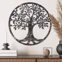 Sticker mural Arbre de vie aspect marbre foncé