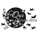 Wallsticker Qui vivra verra Wanduhr - 87x53 cm