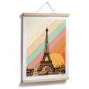 Póster Bodart - Torre Eiffel retro con arco iris