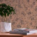 Papel pintado metalizado beige negro - papel pintado no tejido con aspecto de escayola - estilo industrial para dormitorios