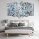 5 stykke lærredstryk Mosaikjungle