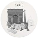 Fototapet - Rundt Love your City - Paris Sort og hvid - vliesetapet/selvklæbende non-woven tapet