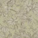Botanisk tapet grøn beige - eksotisk Ikke-vævet tapet med blade - tapet med mønster