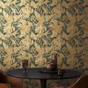COSMOPOLITAN tapet junglelook petrol guld beige - Ikke-vævet designertapet