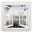 3D Wallsticker vinduesplads - Colombo - Bangkok og dens lys