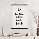 Póster de tela Love to the moon and back