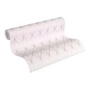 Designdschungel af Laura N. Fleecetapet Geometrisk, metallic, rosa