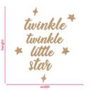 Refranero decoración mural habitación infantil - Twinkle twinkle little star - MDF naturaleza