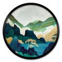 Póster SpaceFrog Designs - En la montaña - Redondo
