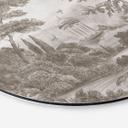 Wanddecoratie Landschap met tuinlandschap in beige - Ms Tiff - Alu-Dibond Rond