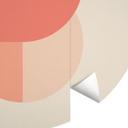 Tapet cirkel Geometriske former i orange-lyserød - 1X Studio - vliesetapet/selvklæbende non-woven ta