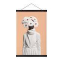 Póster de tela Dama blanca con flores - Treechild