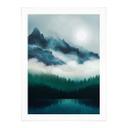 Póster Paisaje nocturno con niebla - SpaceFrog Designs