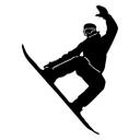 Muursticker Snowboarder 01