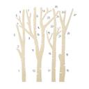 XXL panel de pared de madera de abedul - bosque con pájaros - álamo