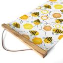 Póster de tela Dulces abejas con panales - UN Designs - Panorama